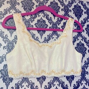 vintage white & gold top✨